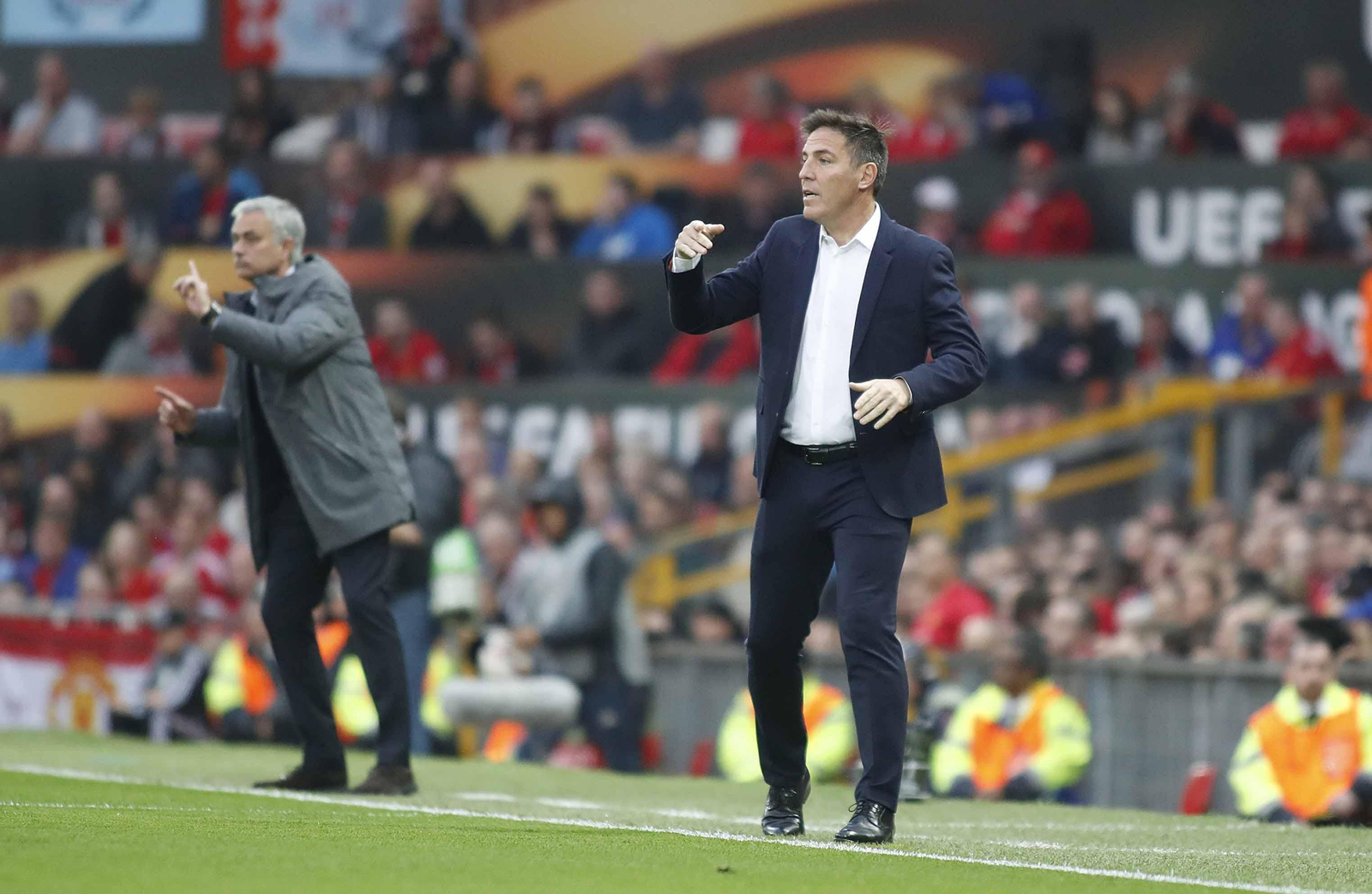 Las mejores imágenes del partido de vuelta entre Manchester United y Celta (1-1). // J.V. Landín