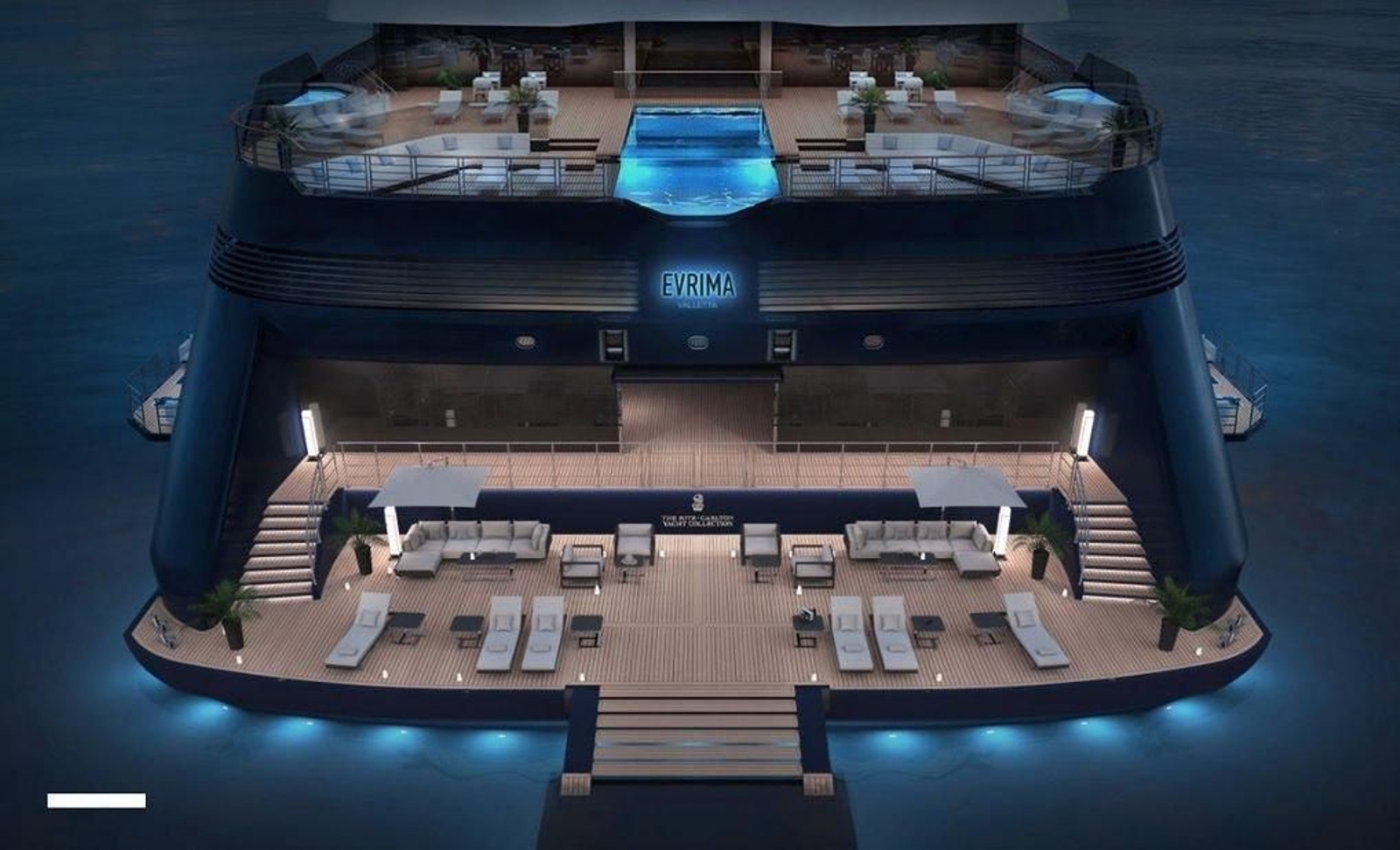 Ritz-Carlton Yatch Collection acaba de poner a la venta los billetes para 2021 del crucero "Evrima" que se está construyendo en Barreras. La obra está parada por el preconcurso del astillero y la naviera tuvo que retrasar su inauguración.