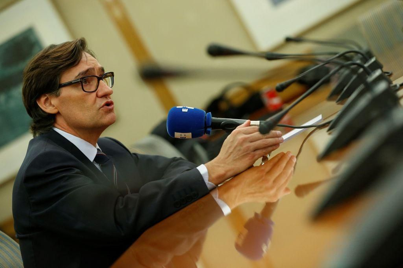 El ministro de Sanidad Salvador Illa, durante una comparecencia de prensa.