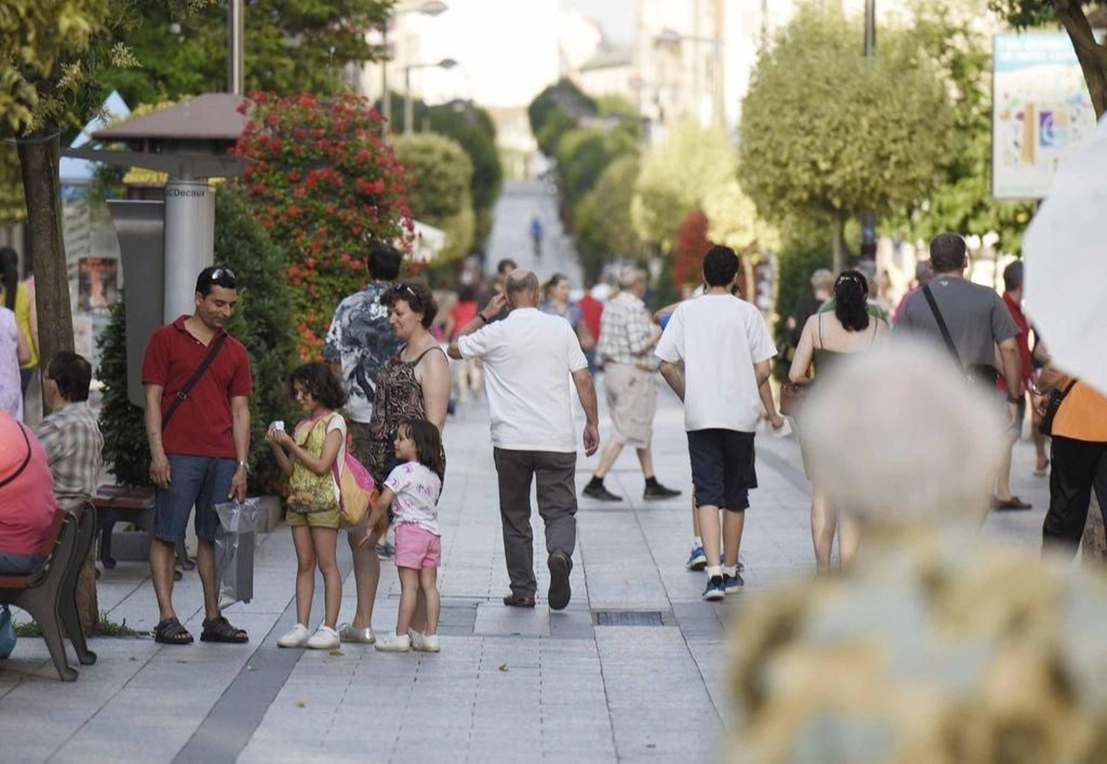 Una imagen de la zona peatonal del Calvario, muy concurrida todo el año.