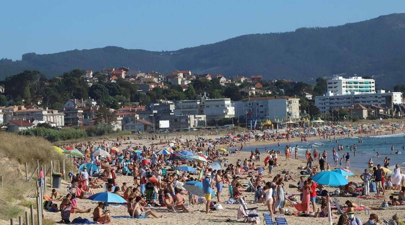 Estado de Playa América, Nigrán, a las 19 horas de ayer viernes.