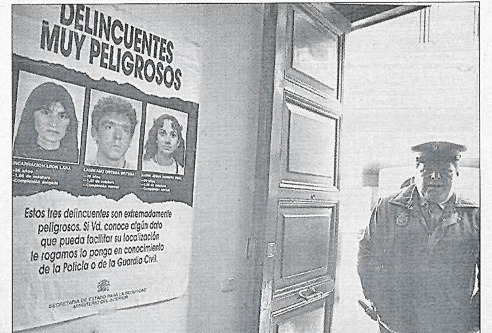 Delincuentes en busca en aquellos años 80.