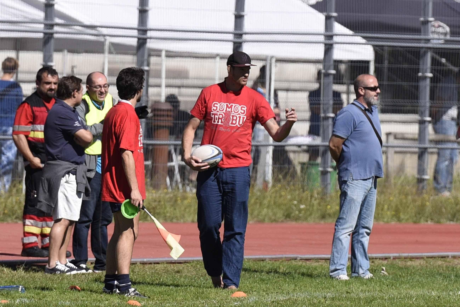 Norm Maxwell, en la banda del campo de As Lagoas, en un partido de esta temporada.