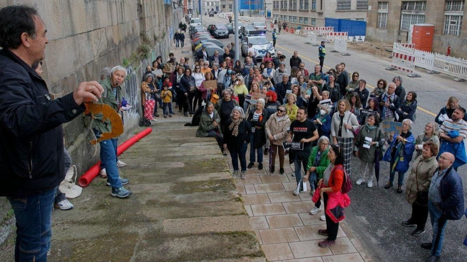 Un momento de la ruta, ayer.