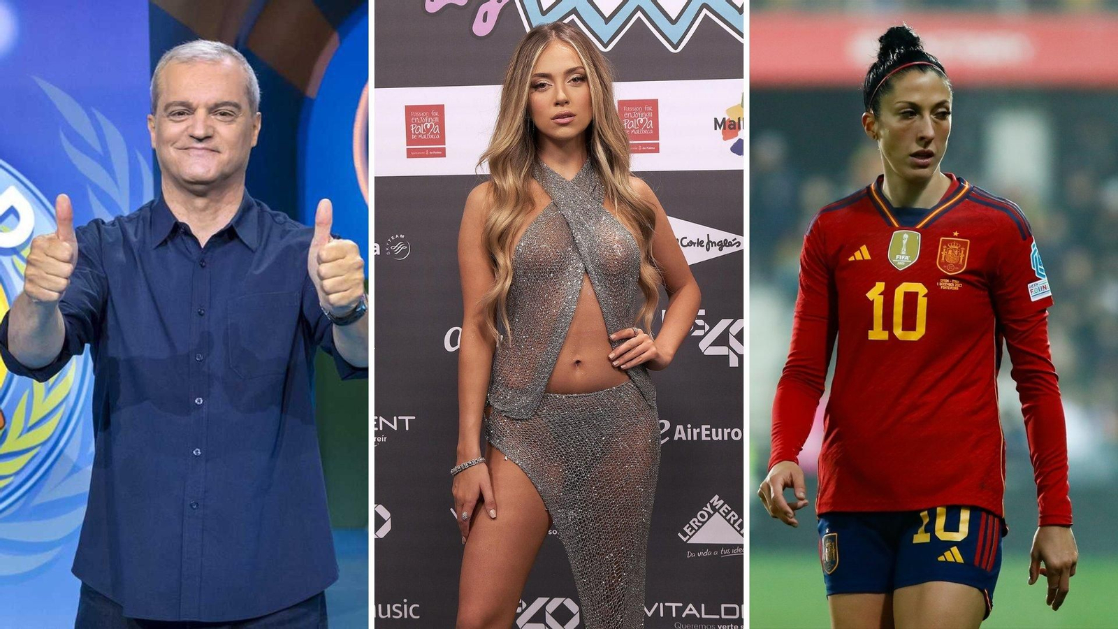 Ramón García, Ana Mena y Jenni Hermoso.