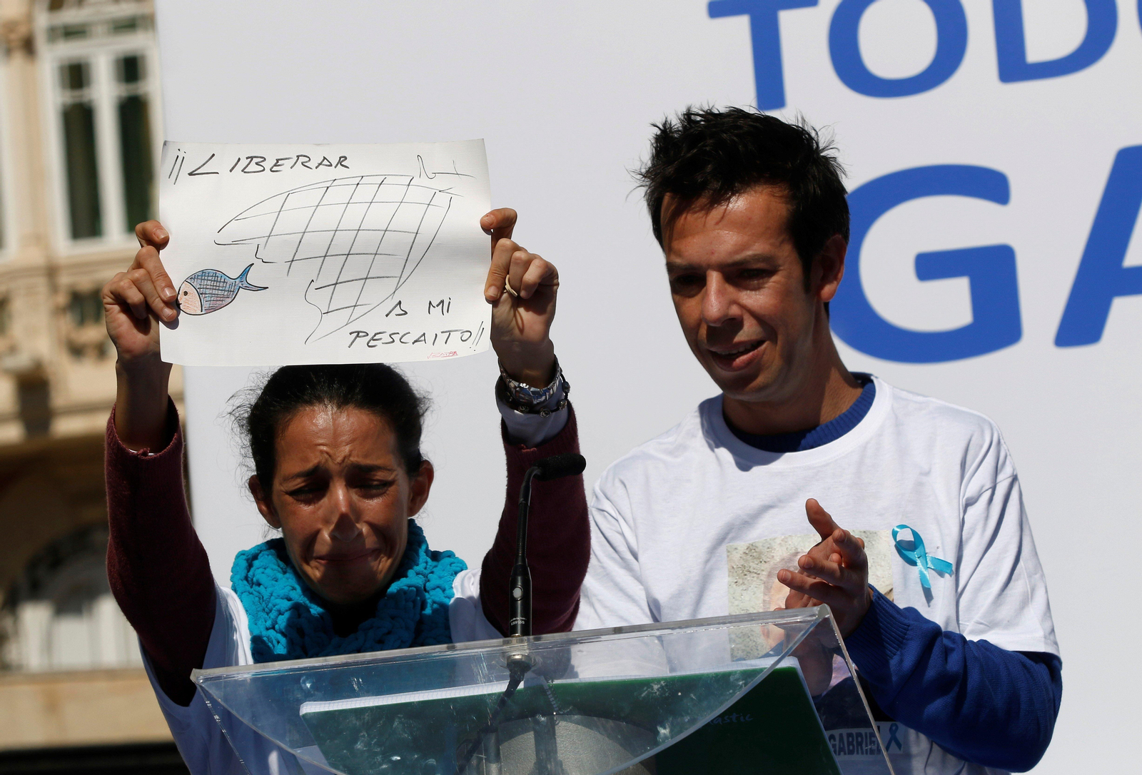 Patricia y Ángel, el pasado día 9, en una concentración en Almería.