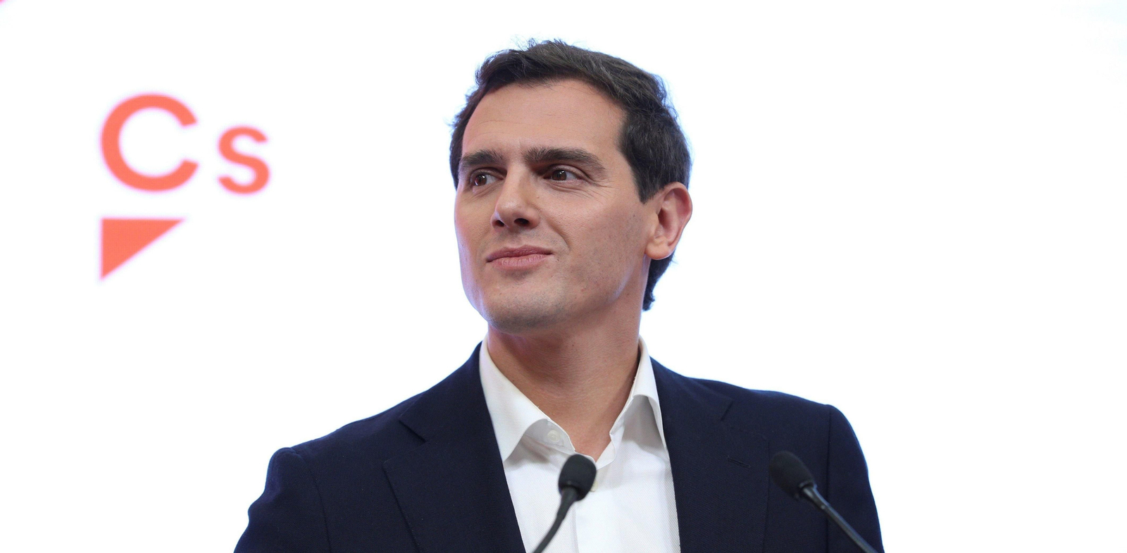 El presidente de Ciudadanos, Albert Rivera, durante su comparecencia