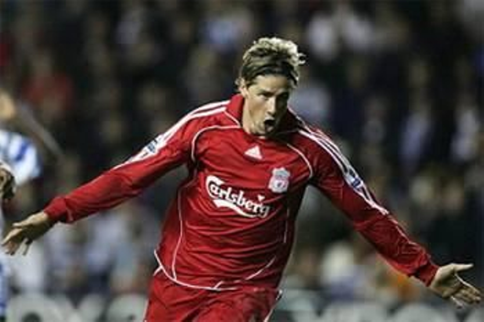 Fernando Torres celebra un gol marcado con el Liverpool.
