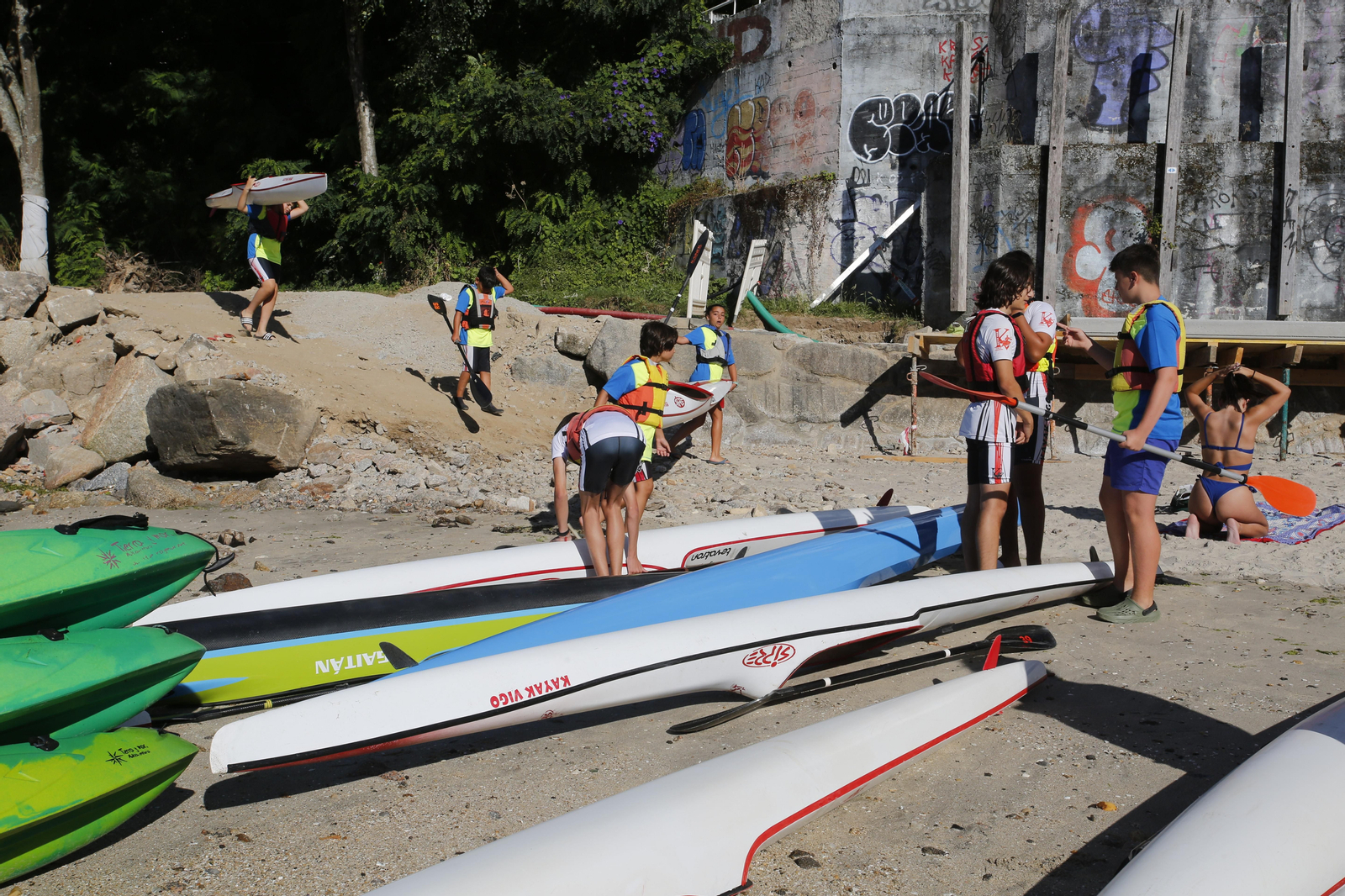 La jornada de entrenamiento especial de la mano de +Deporte Atlántico y el club de piragüismo Kayak Vigo
