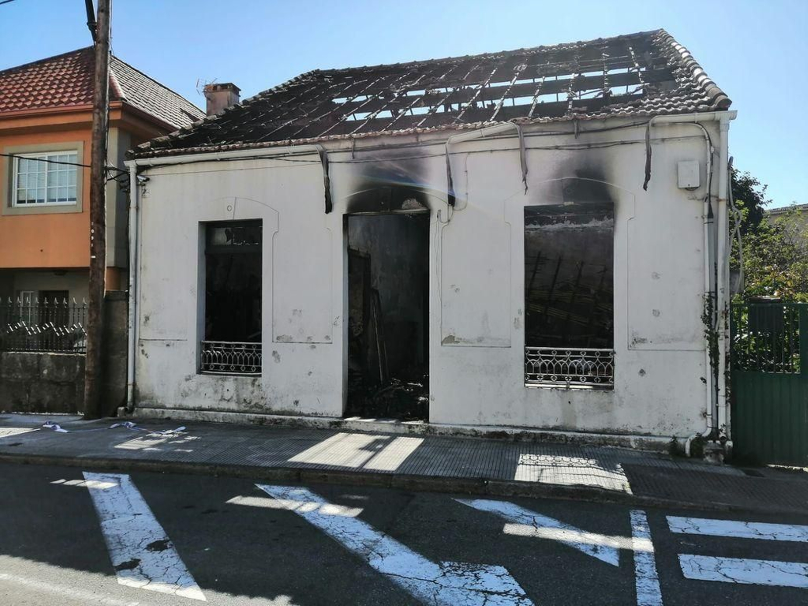 Estado en el que quedó la vivienda tras el voraz incendio.