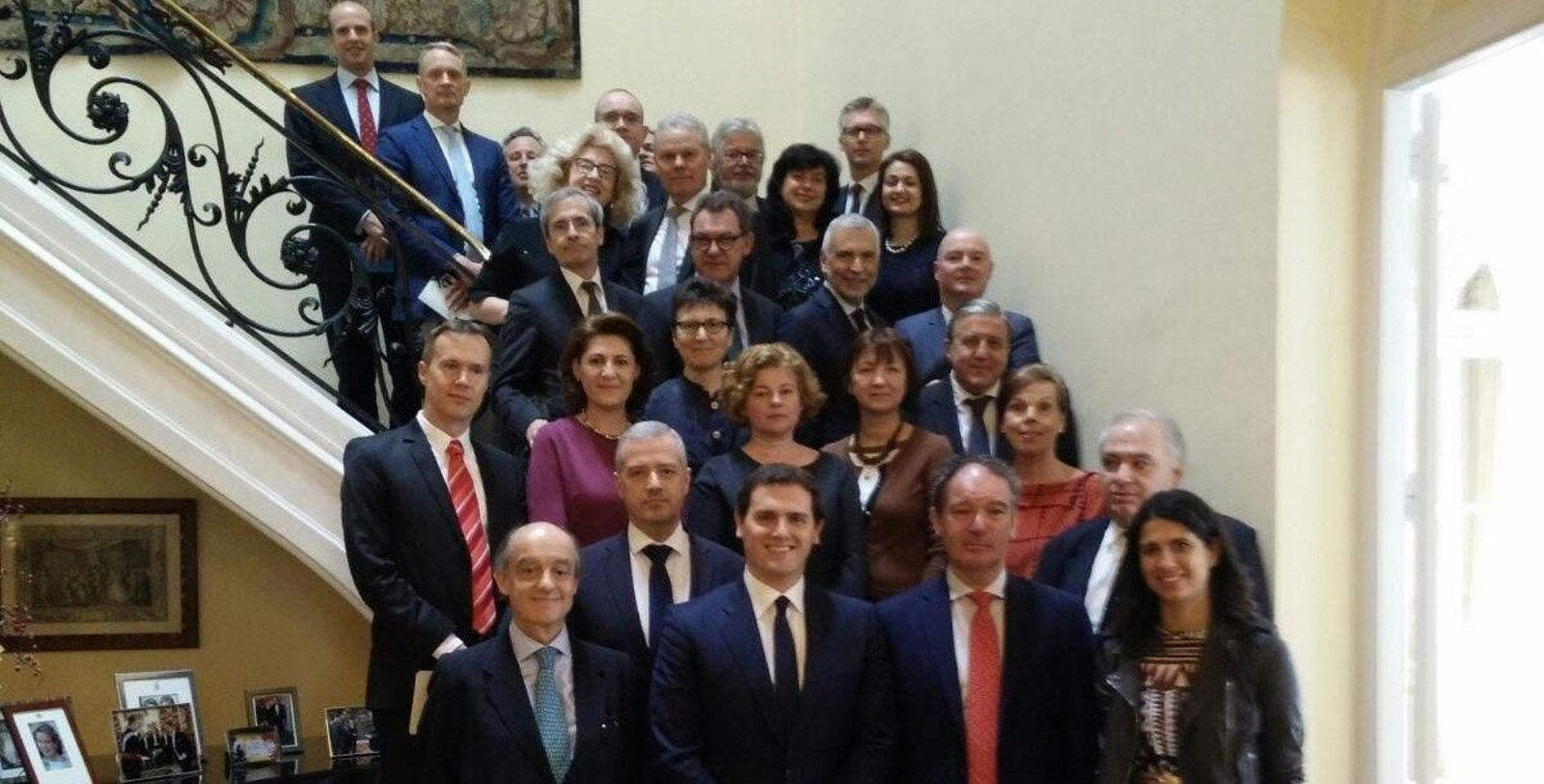 Albert Rivera con los embajadores de la Unión Europea