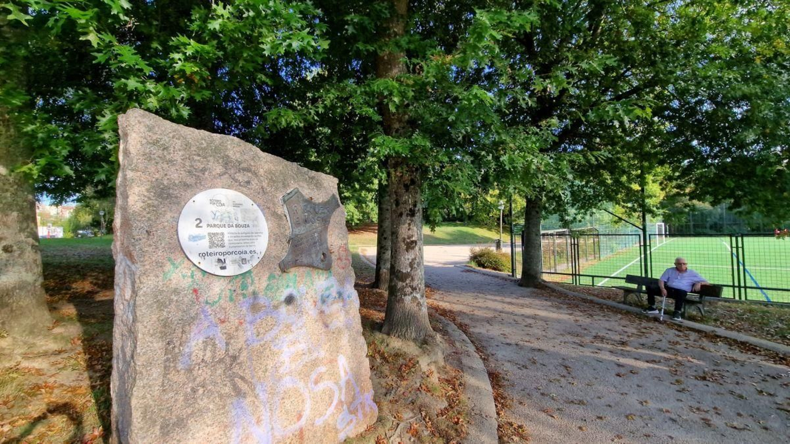 Código QR en una de las paradas.