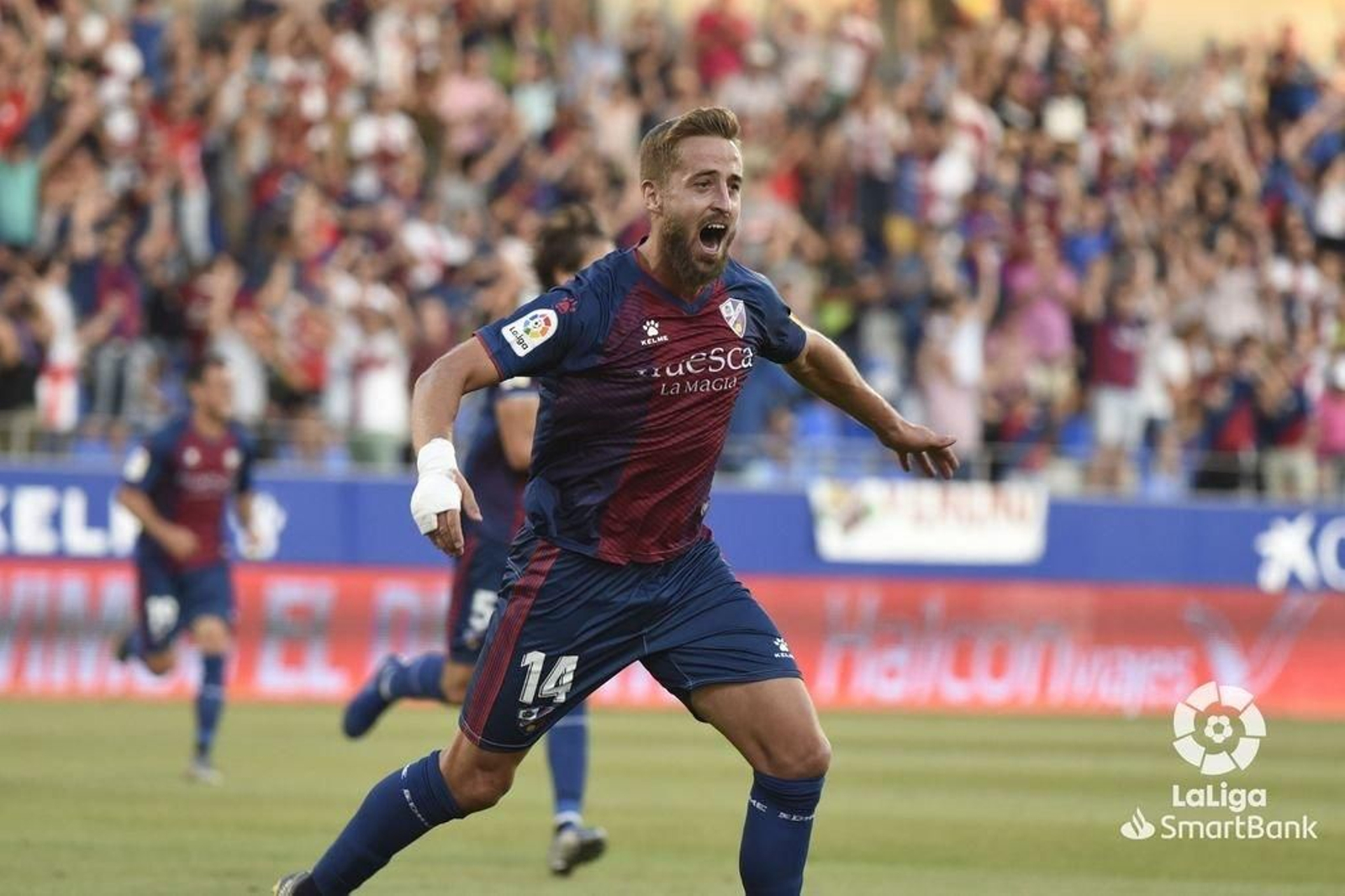 Pulido celebra su gol.