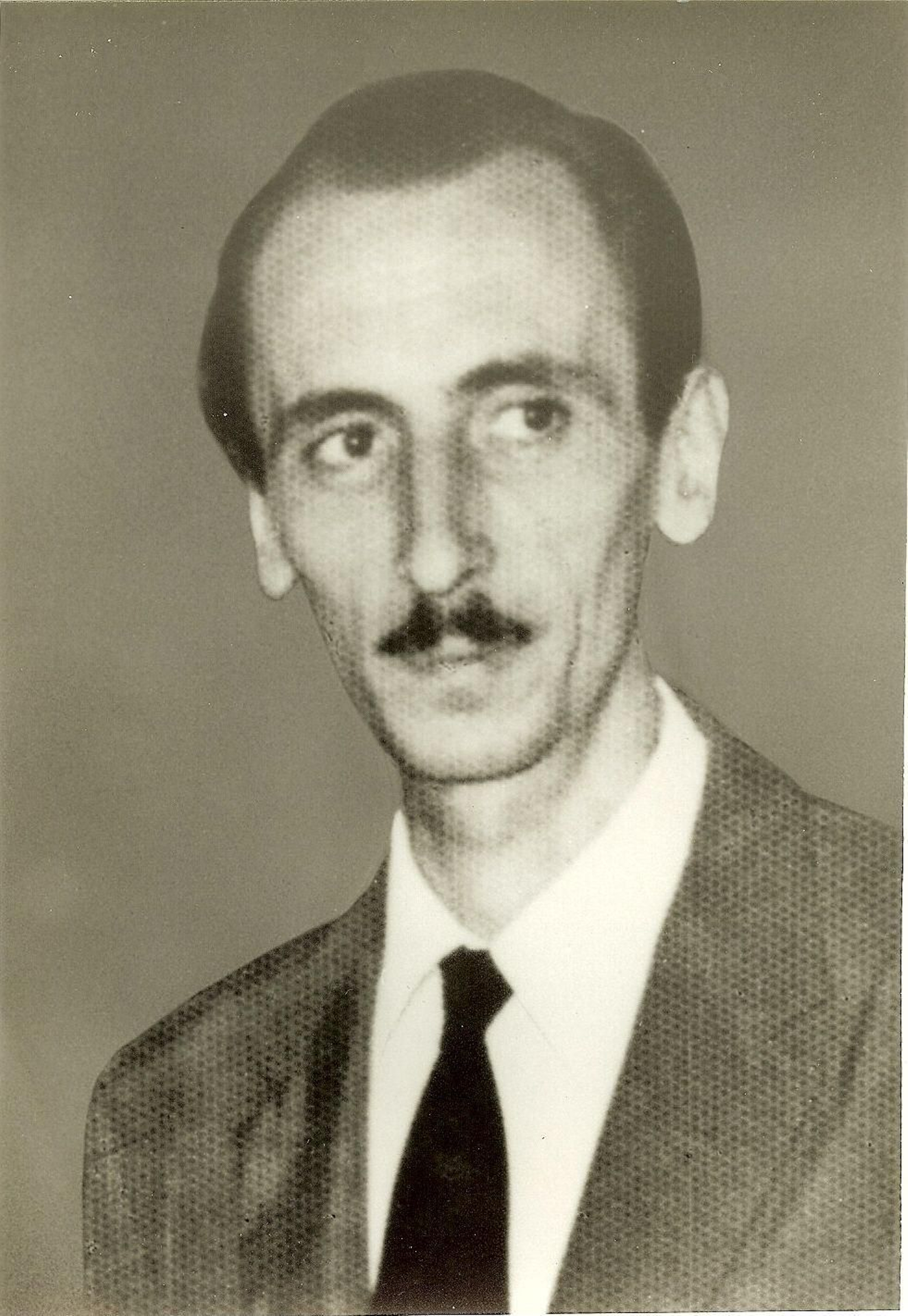 Retrato de Xosé Velo ya de adulto.