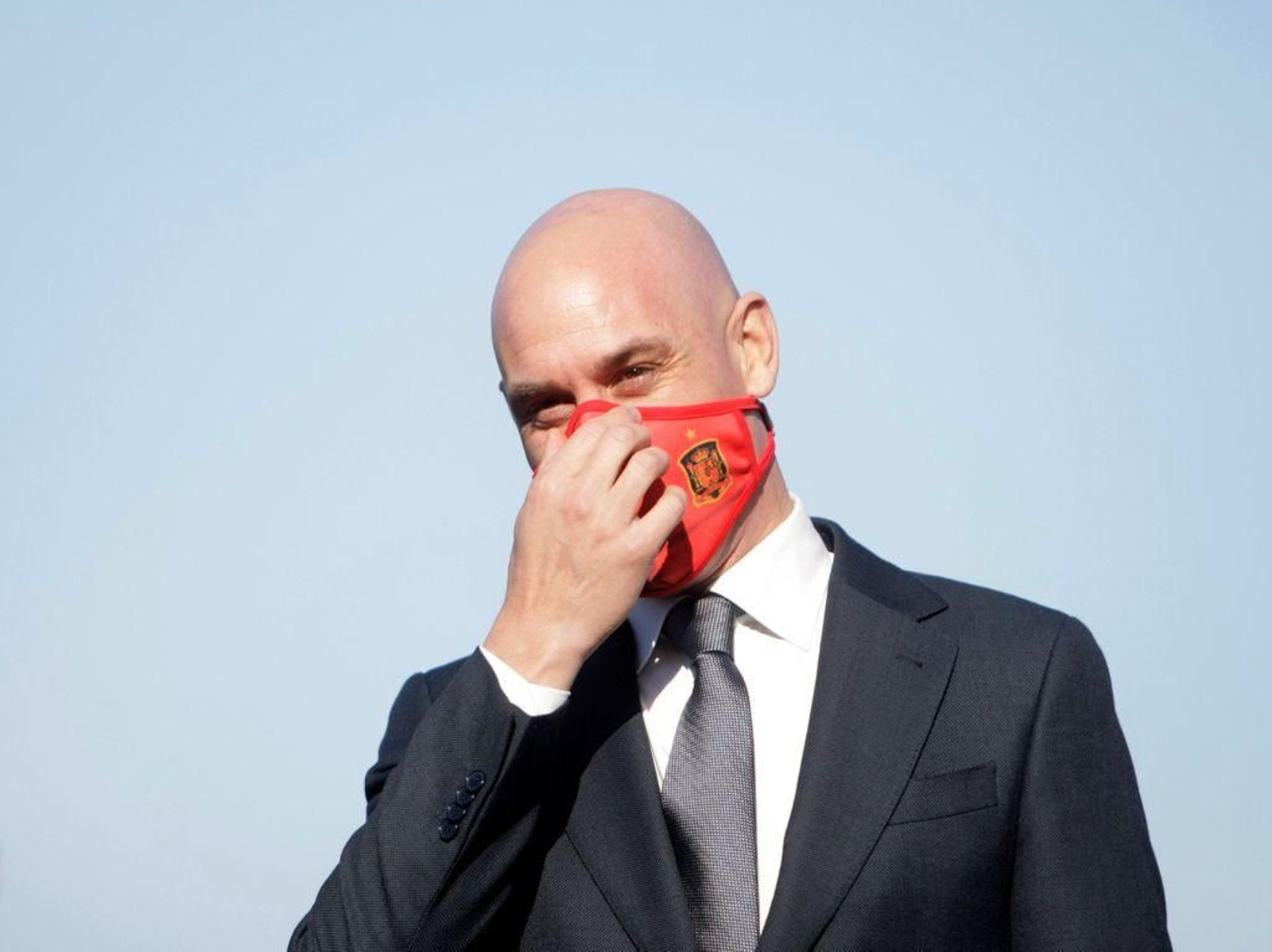 Rubiales, ayer en A Coruña.