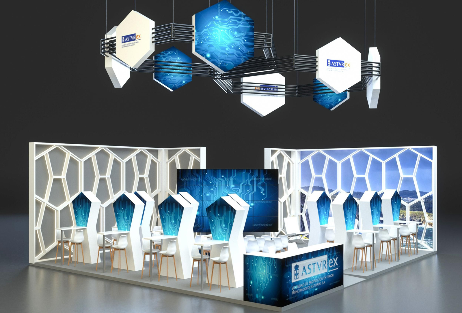 Stand de Asturias en la Feria de Hamburgo