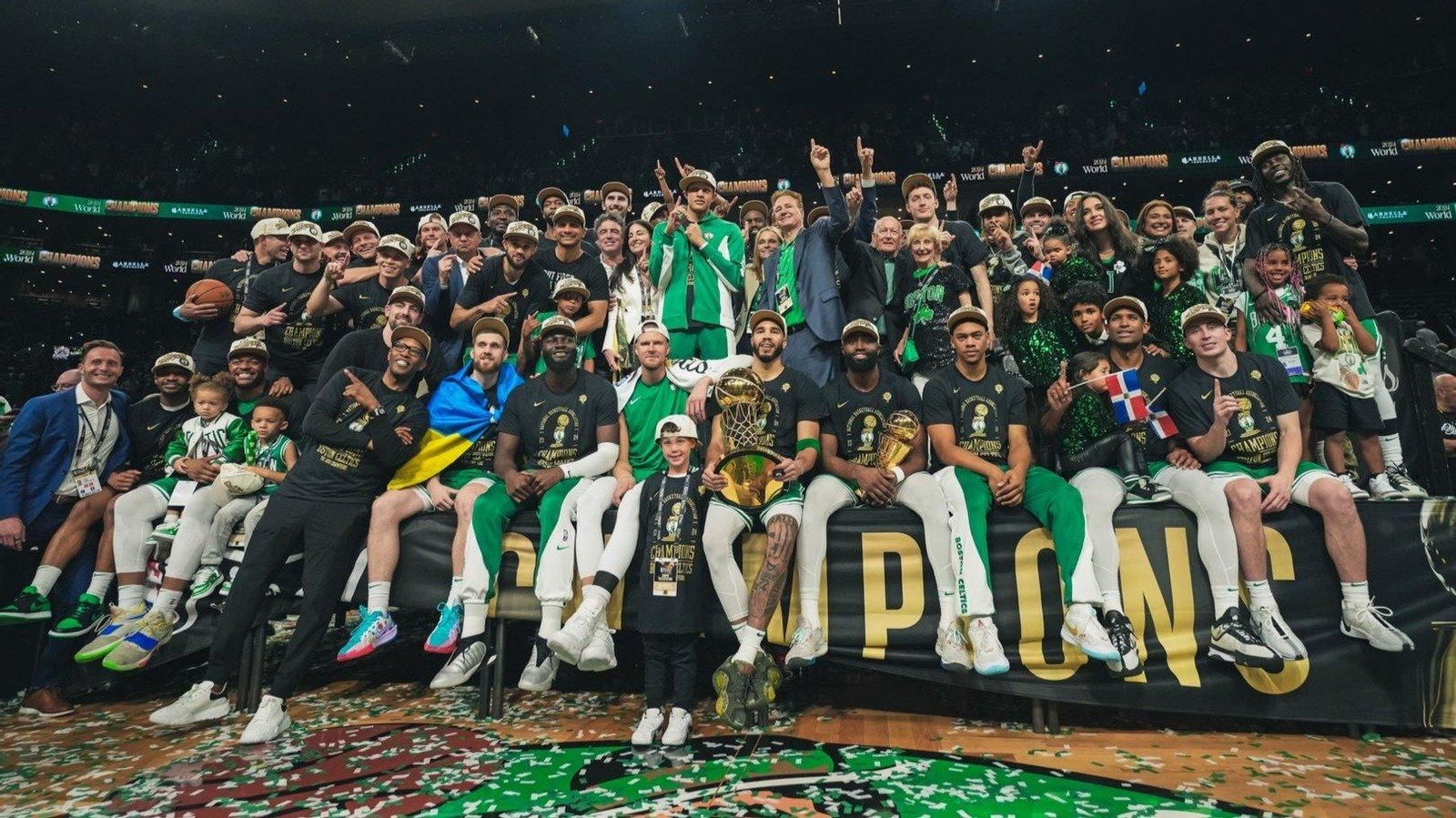 Los Celtics celebran el título de la NBA. // X (@celtics)