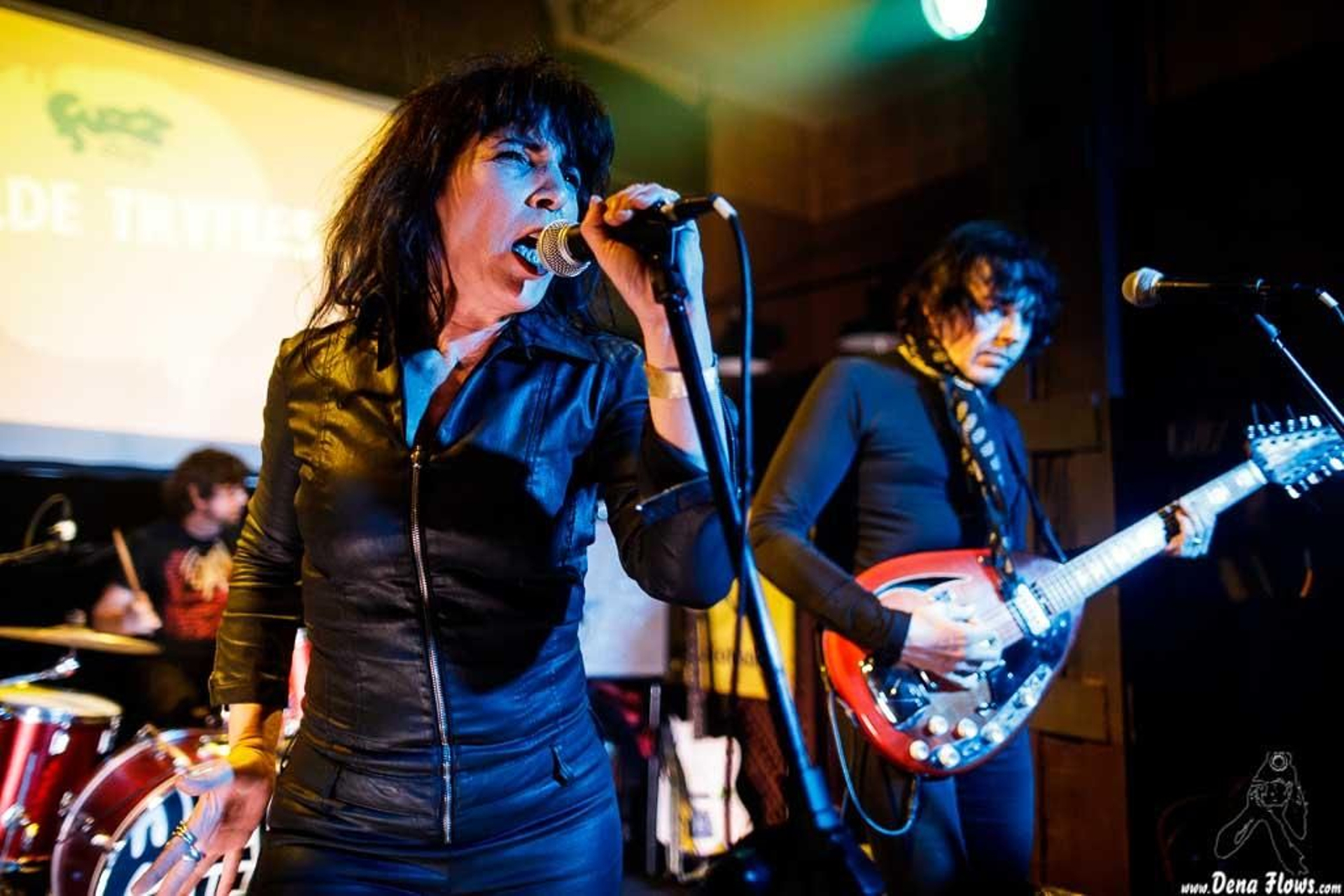 Wild F -batería-, Lubna Bangs -voz- y Francy Fuzz -guitarra- de The Wylde Tryfles