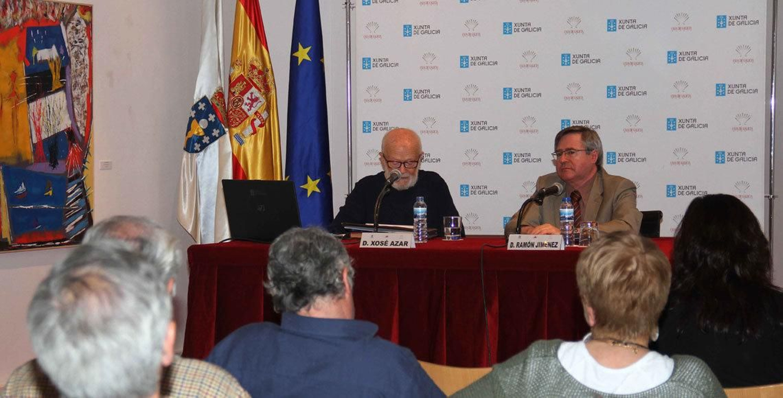 Un momento de la conferencia de Xosé Azar en la Casa de Galicia de Madrid.