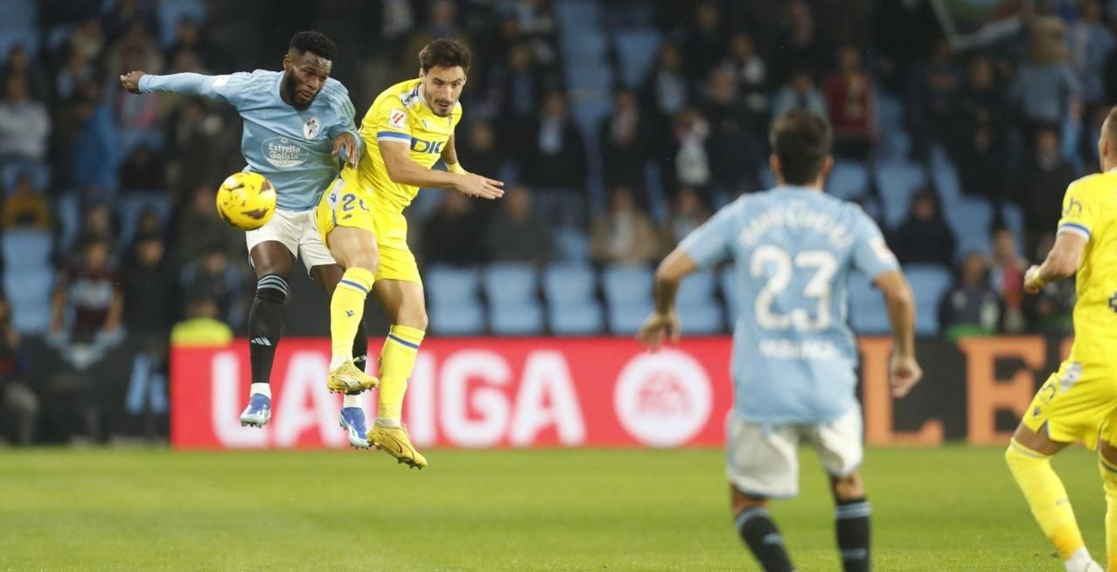 Bamba en acción en el partido del Celta contra el Cádiz.