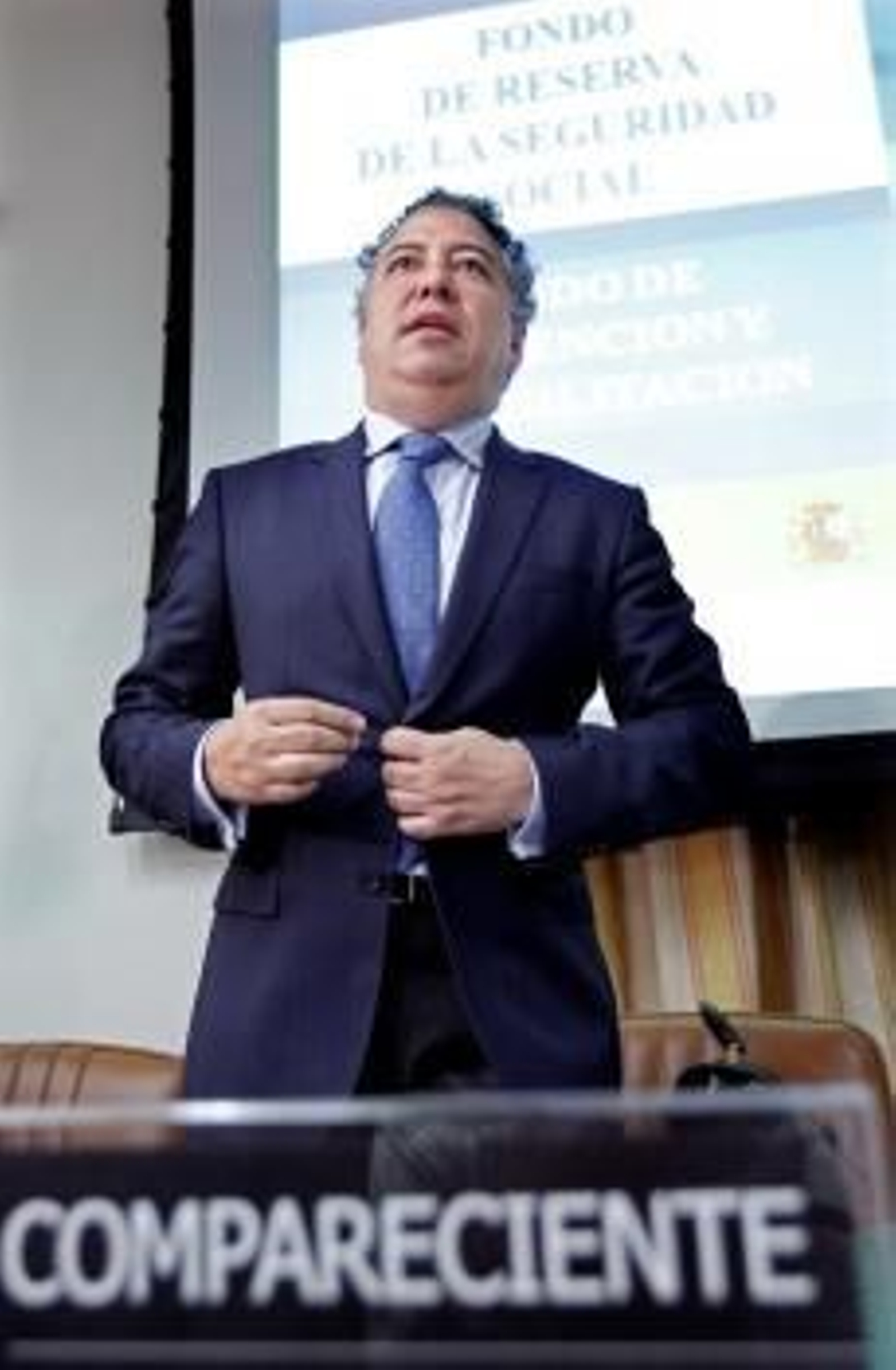 El secretario de Estado de Seguridad Social, Tomás Burgos, esta mañana al inicio de su comparecencia en la Comisión de Seguimiento y Evaluación de los Acuerdos del Pacto de Toledo del Congreso de los Diputados. Foto: EFE/Chema Moya