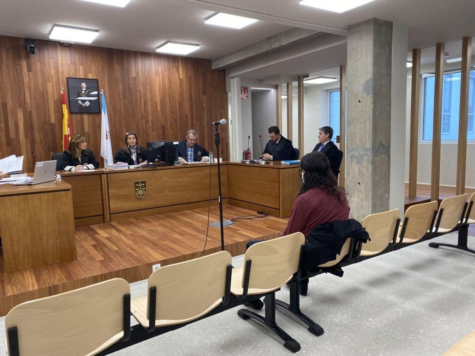 La sección quinta de la Audiencia, en imagen durante el juicio, finalizó la vista.
