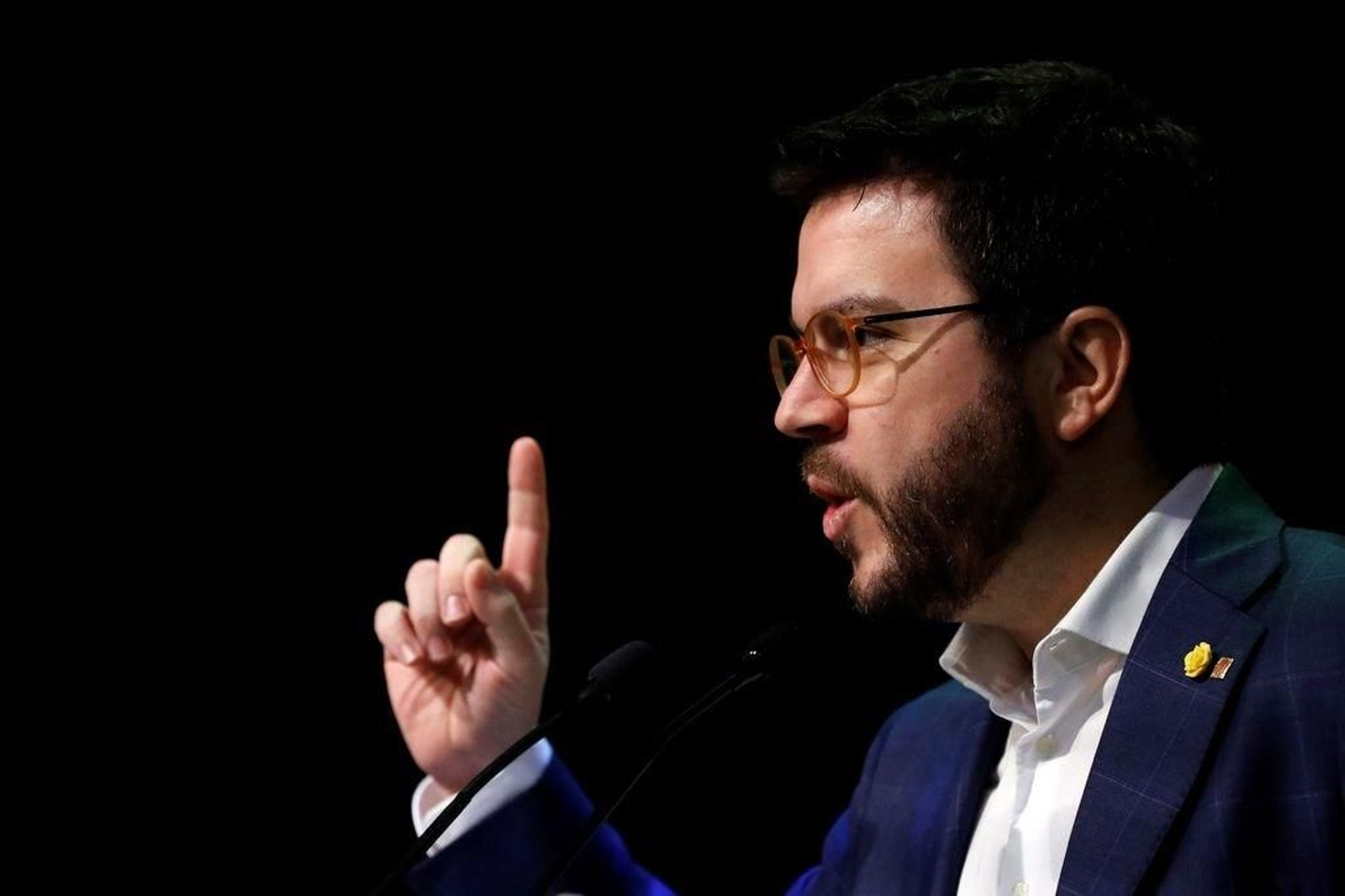 El coordinador nacional d'Esquerra Republicana, Pere Aragonés, durante su intervención.