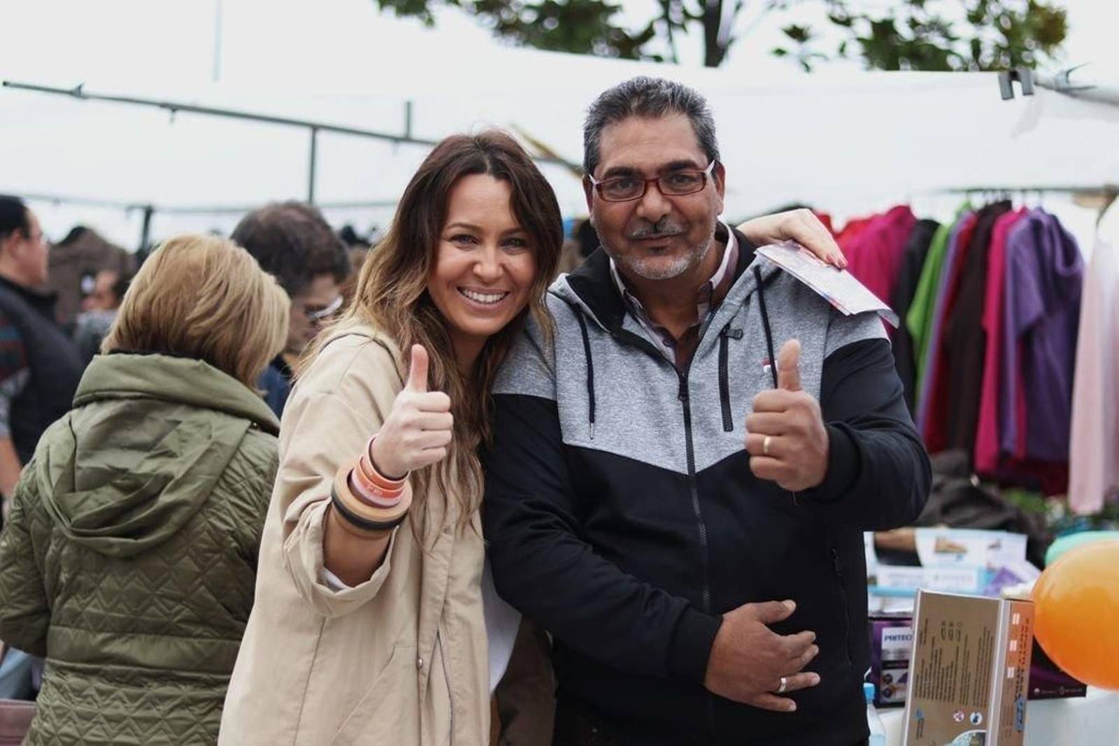 Pino ayer en la feria de Bouzas.