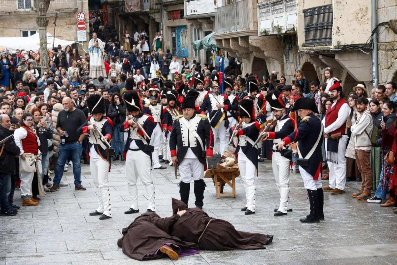 Representación de la toma del carro en O Berbés. // Jorge Santomé