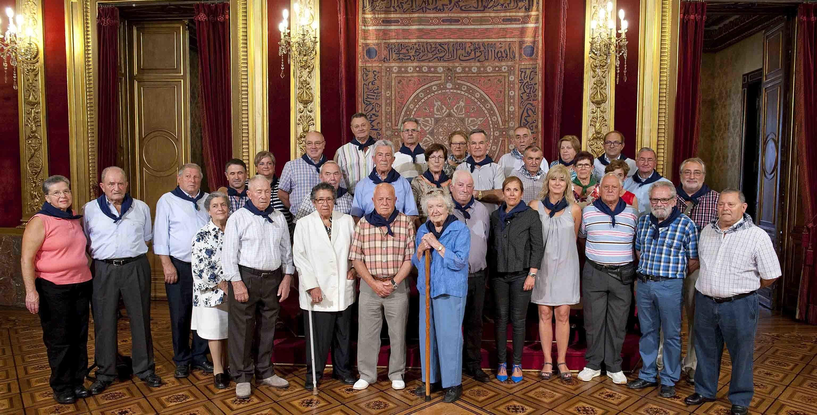 Instante de la recepción a los pastores en el Salón del Trono