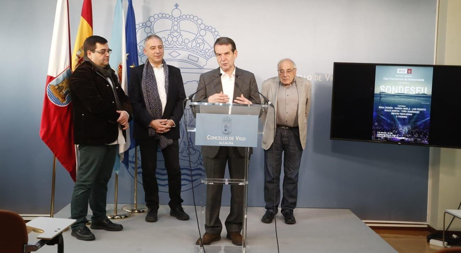 Caballero en la presentación del concierto de Sondeseu // JV Landín
