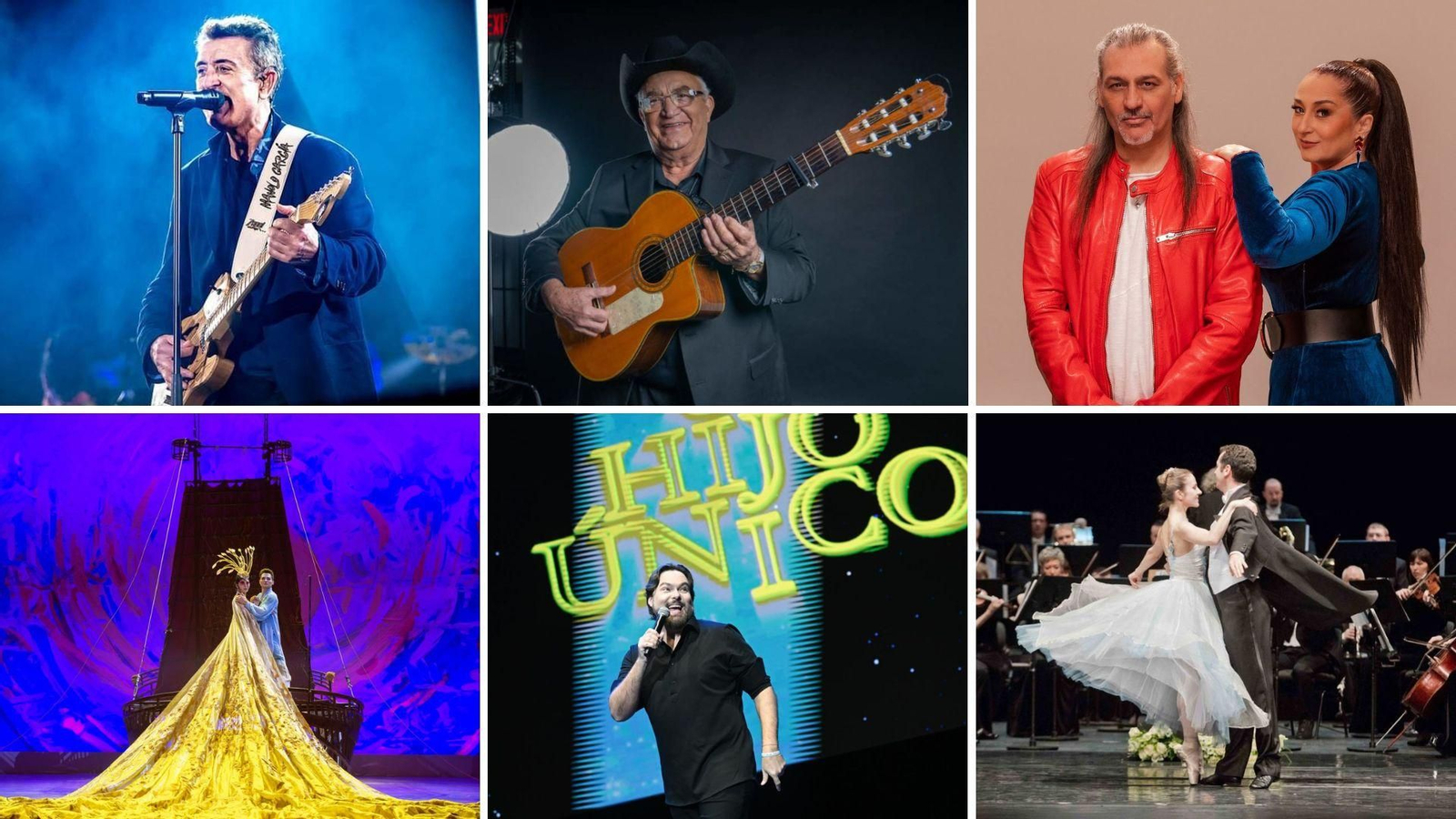 Algunos de los artistas y espectáculos que pasarán este otoño por el Auditorio Mar de Vigo.