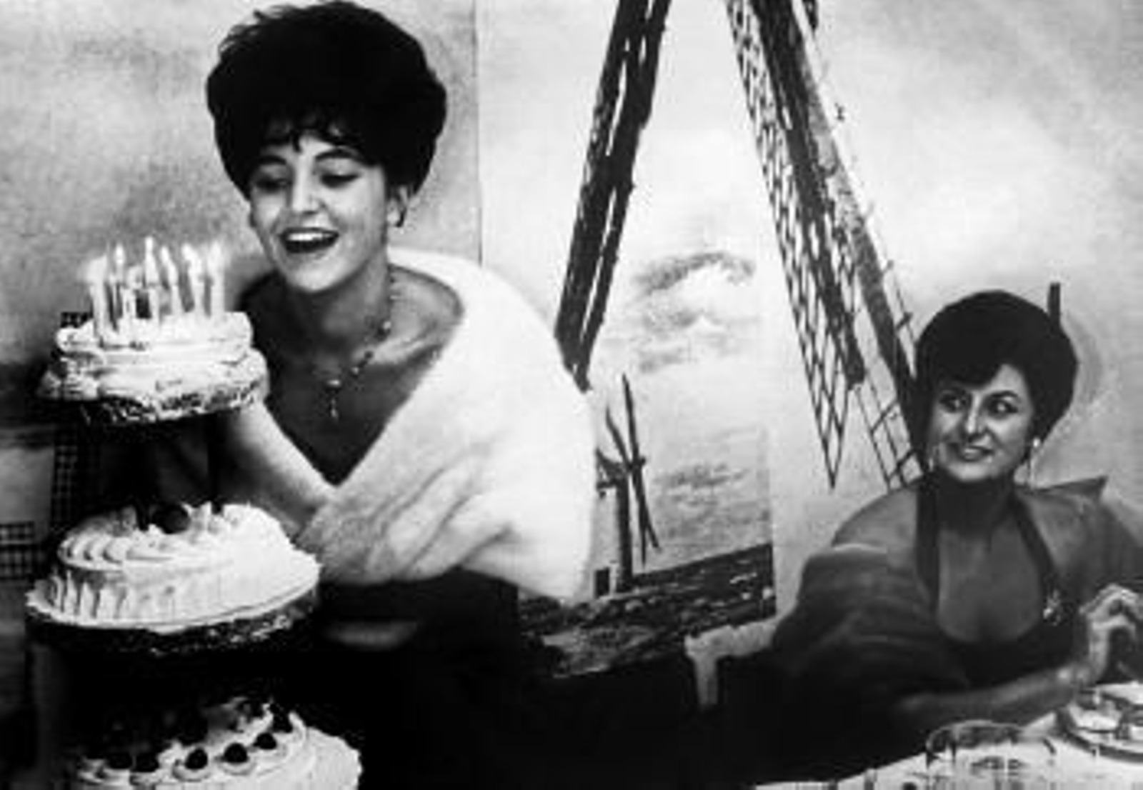 Fotografía de archivo tomada el 3 de enero de 1962 en Ginebra de la baronesa Carmen Thyssen, acompañada por su madre