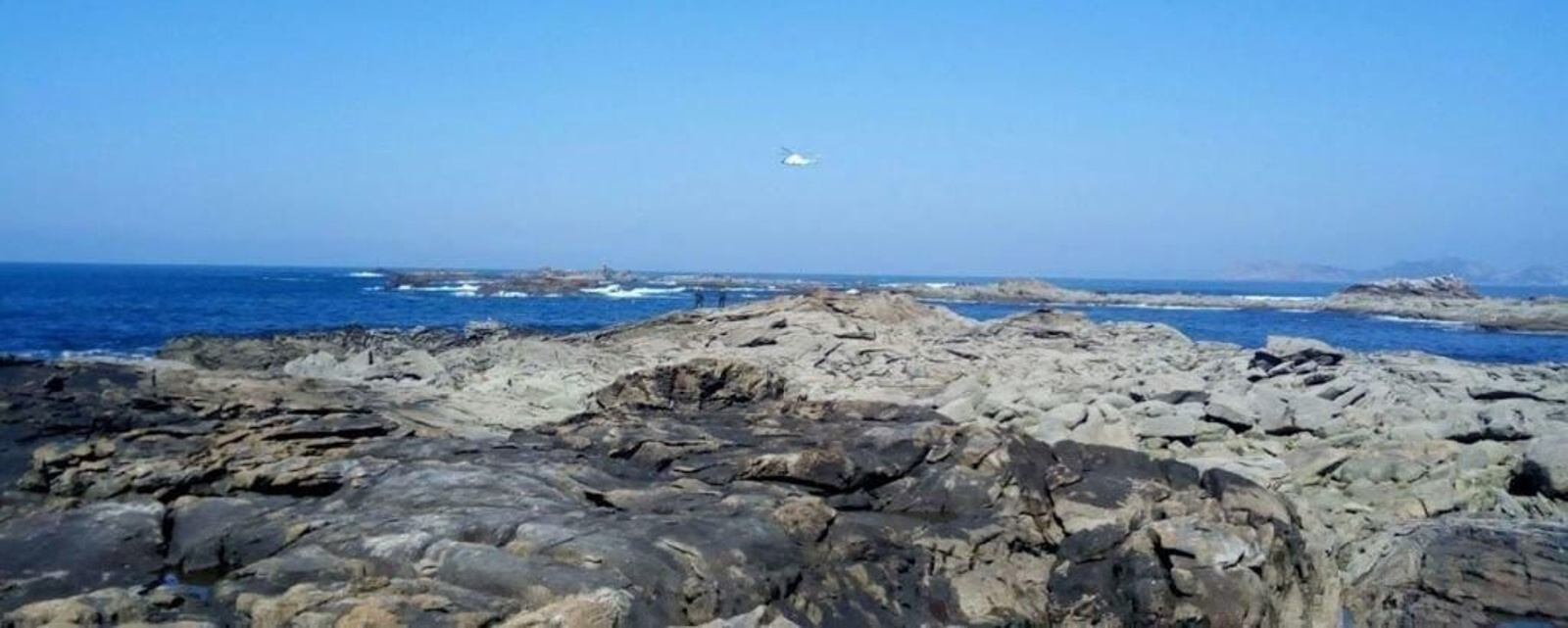 En la imagen, la zona del accidente sobrevolada por el Pesca-1.