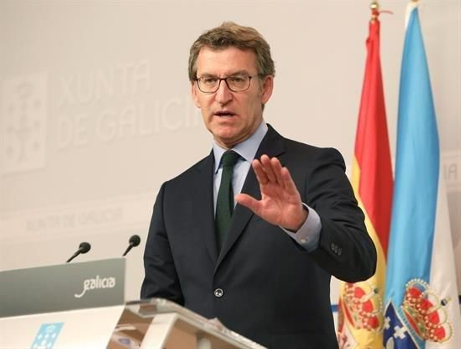 El presidente de la Xunta de Galicia, Alberto Núñez Feijóo