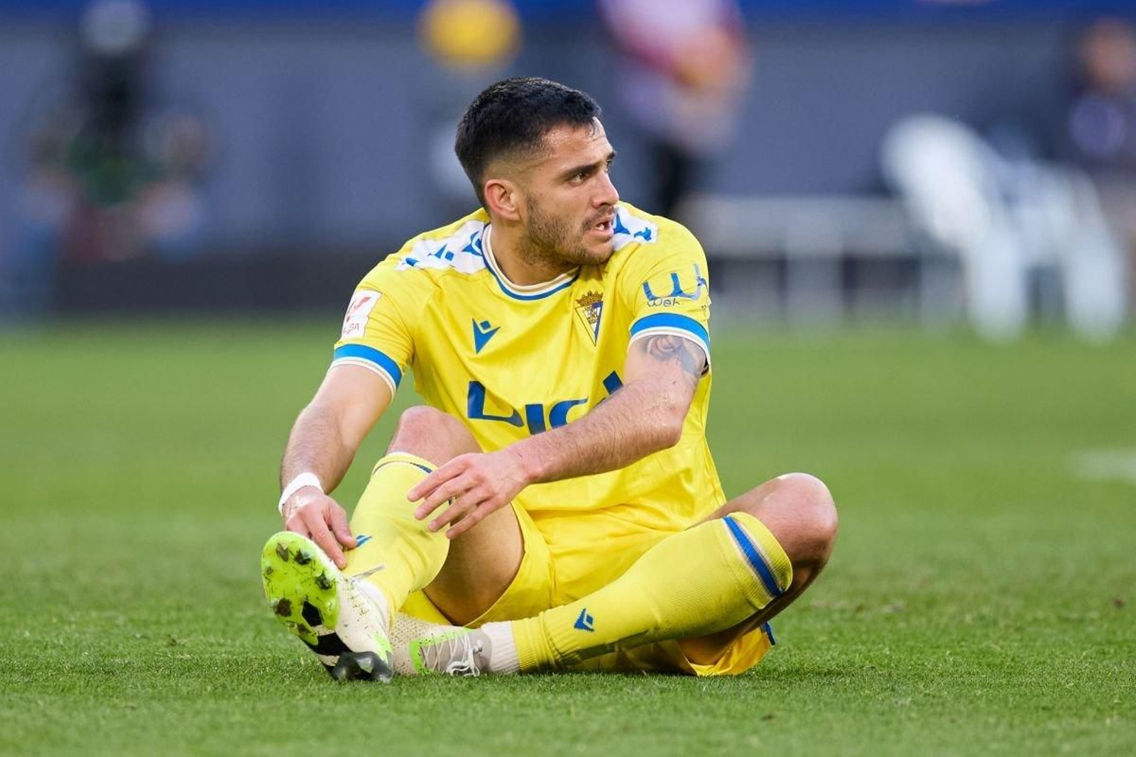 El ex céltico Maxi Gómez fue uno de los fichajes gaditanos en busca de gol, pero aún no se estrenó.