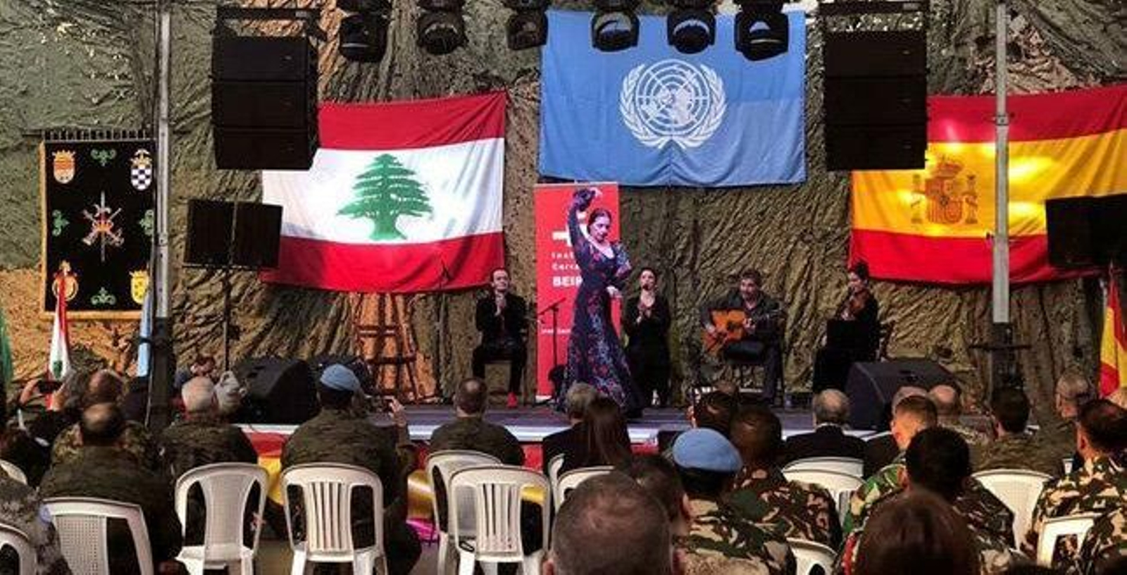 Flamenco para unir culturas en la base española de la ONU en el sur del Líbano.