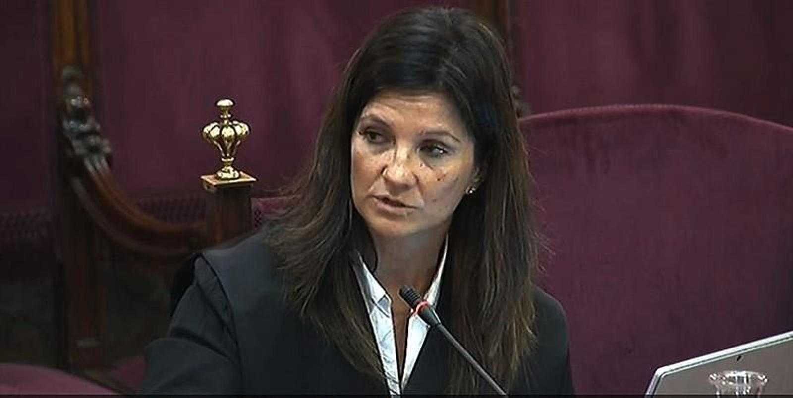 La abogada del Estado Rosa María Seoane durante el juicio al procés en el Supremo