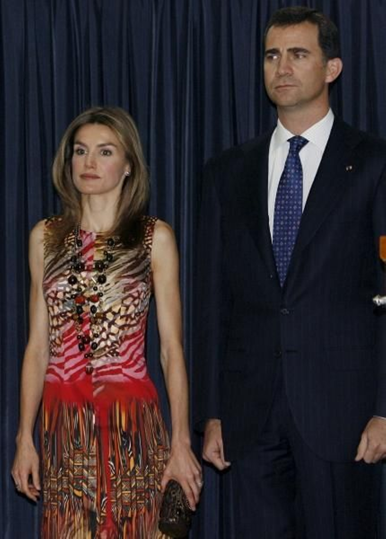 Los Principes de Asturias durante su visita.