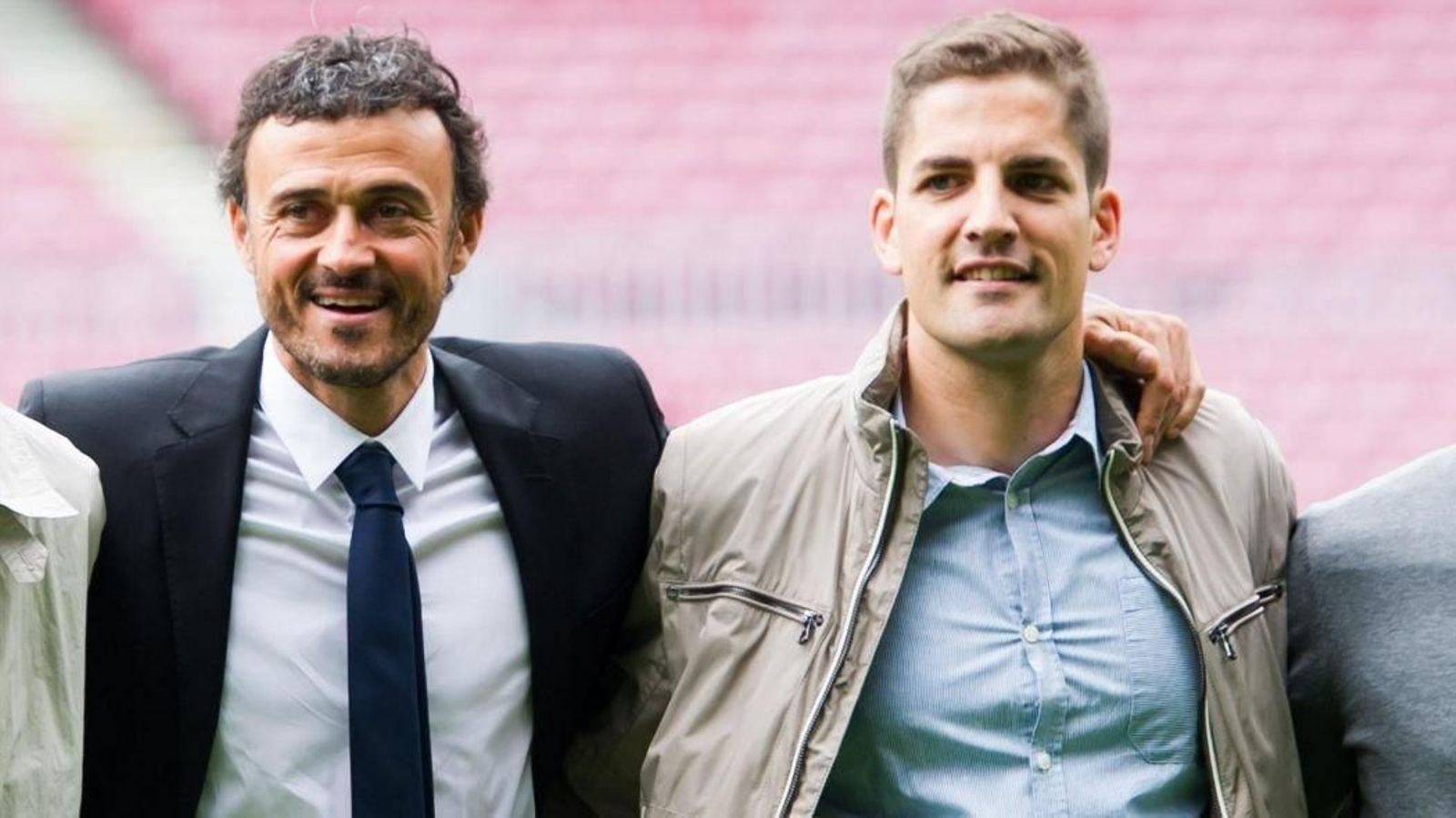 Luis Enrique, entrenador de España y el segundo entrenador de la selección española, Robert Moreno