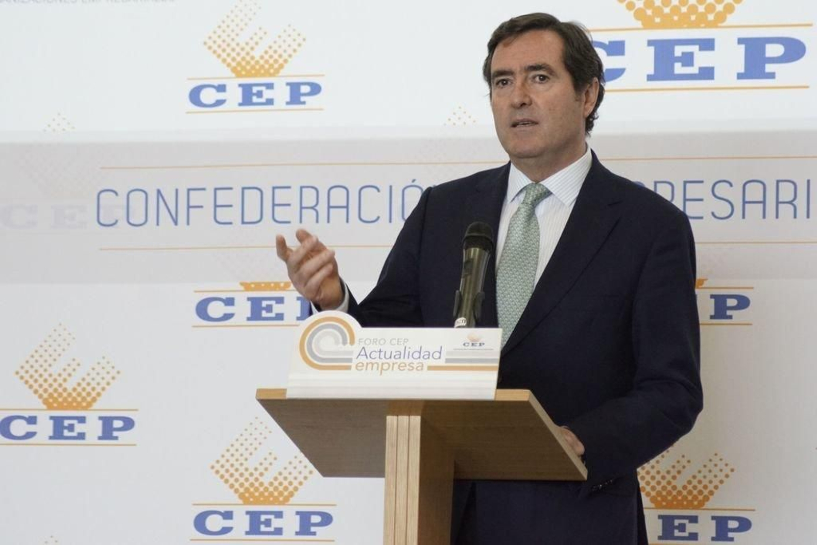 Garamendi, ayer en Vigo en su primera visita a Galicia presidiendo la CEOE.