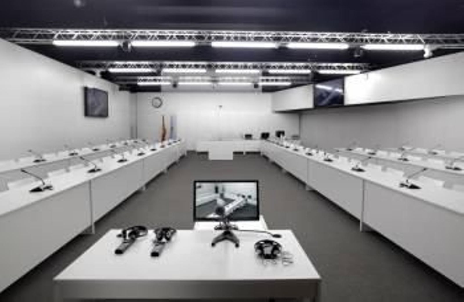 Sala que acogerá el macrojuicio del 'Prestige', en ExpoCoruña. (Foto: CABALAR)