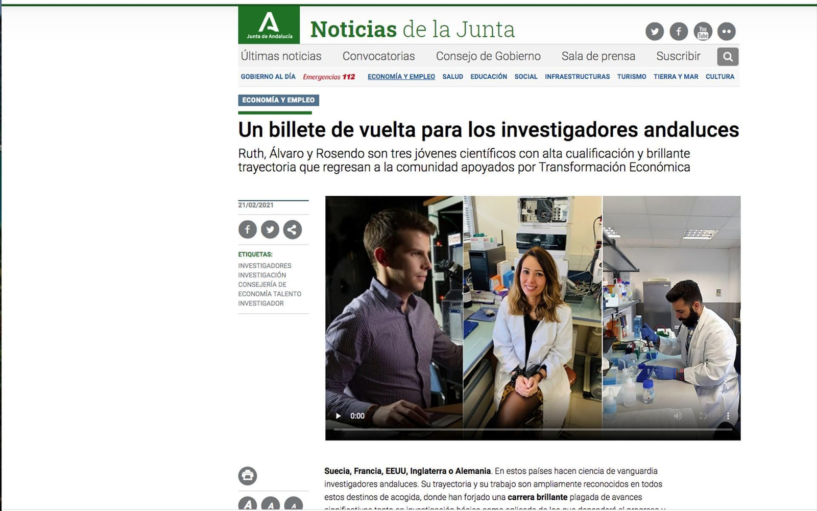 Ruth Hornedo, Álvaro Plaza y Rosendo Miguel García