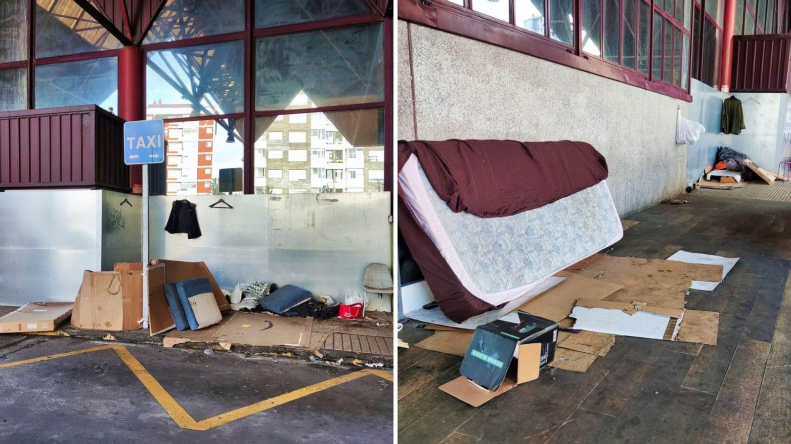 Otra de las zonas “habitadas” en la antigua estación de autobuses de la avenida de Madrid.
