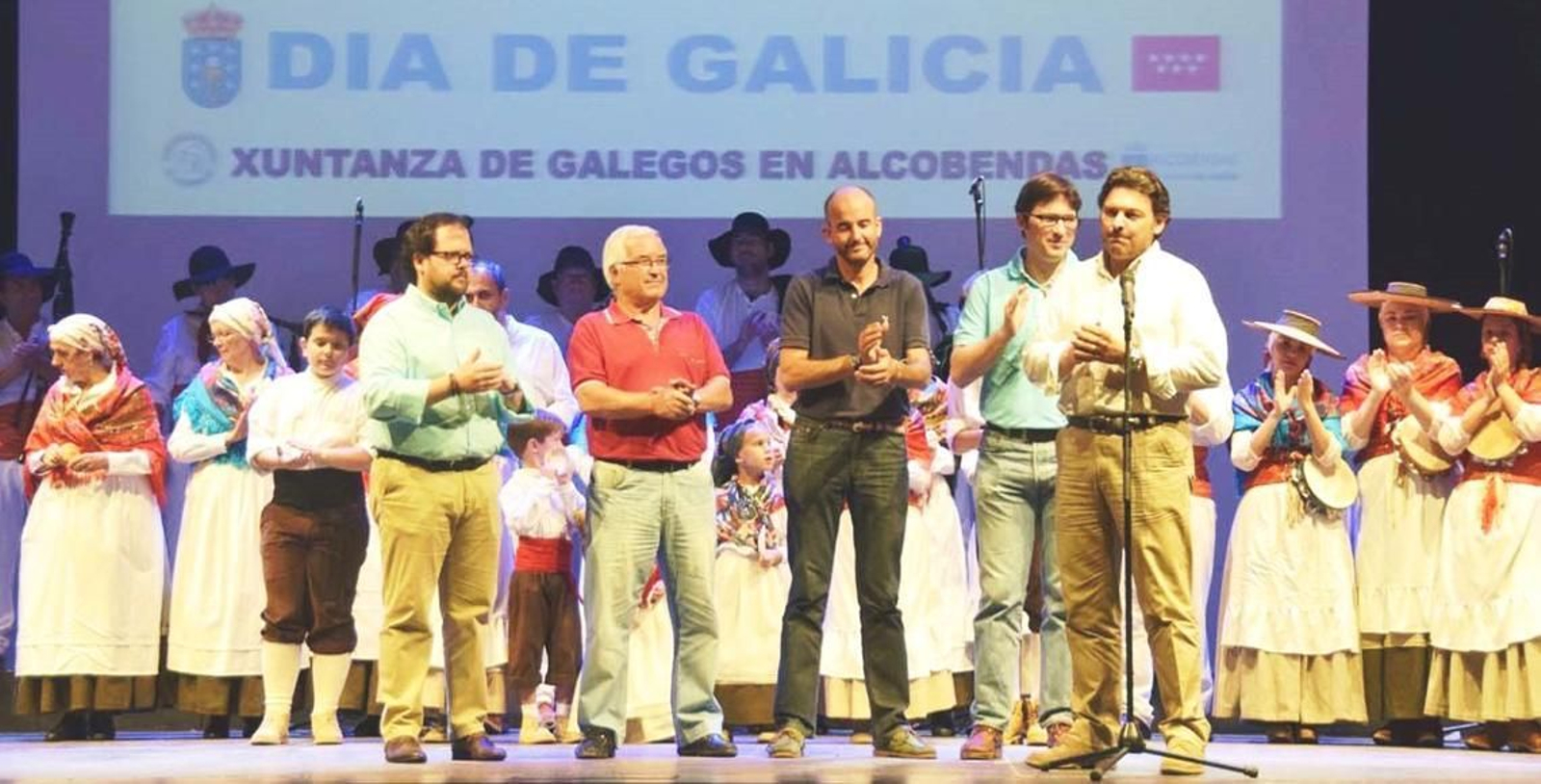 Antonio Miranda durante su participación en los actos del Día de Galicia en Alcobendas.