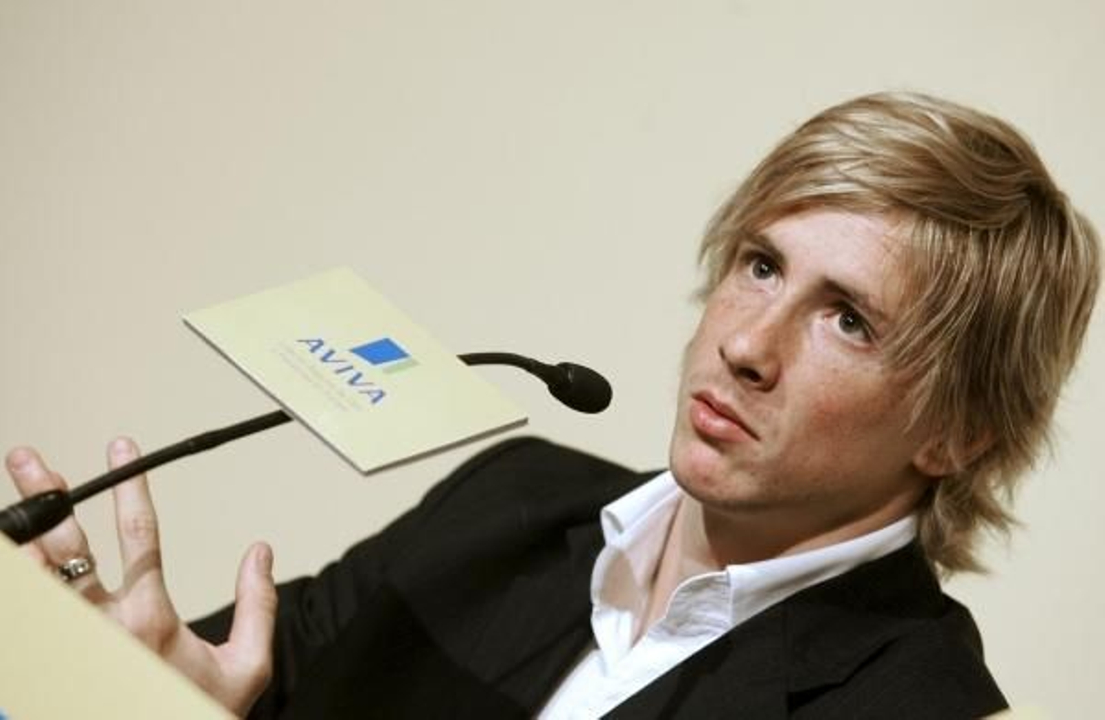 Fernando Torres en la rueda de prensa previa a incorporarse a la selección española.