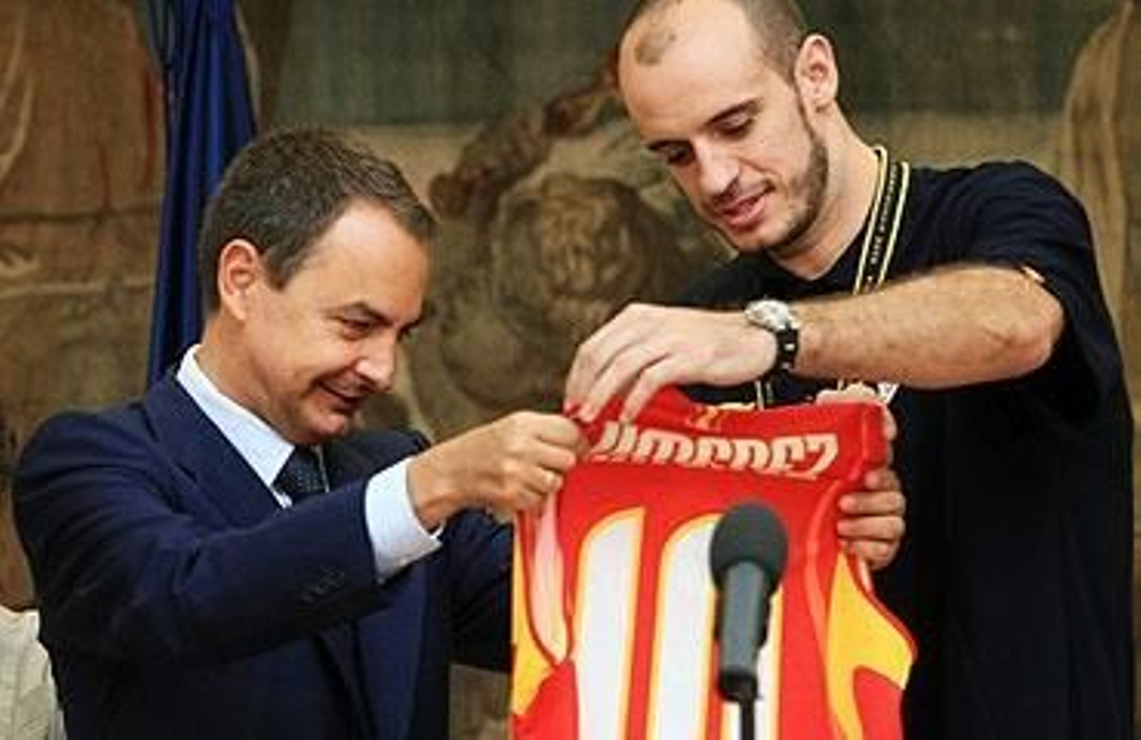 Daniel Jiménez, con Rodríguez Zapatero.