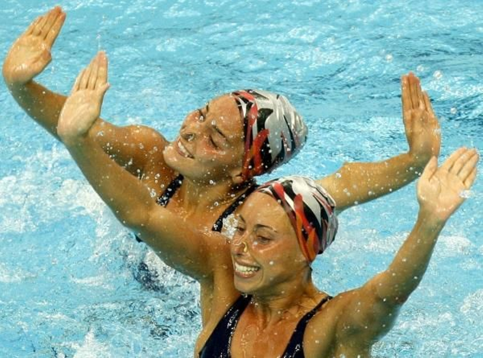 Mengual  y Fuentes durante su ejercicio. (Foto: Lavandeira)