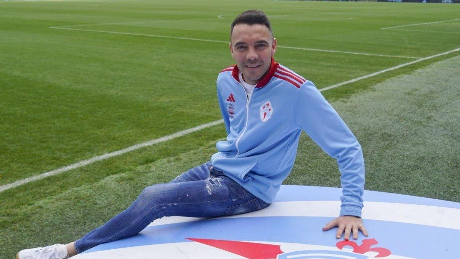 Iago Aspas en las instalaciones deportivas célticas de Afouteza.