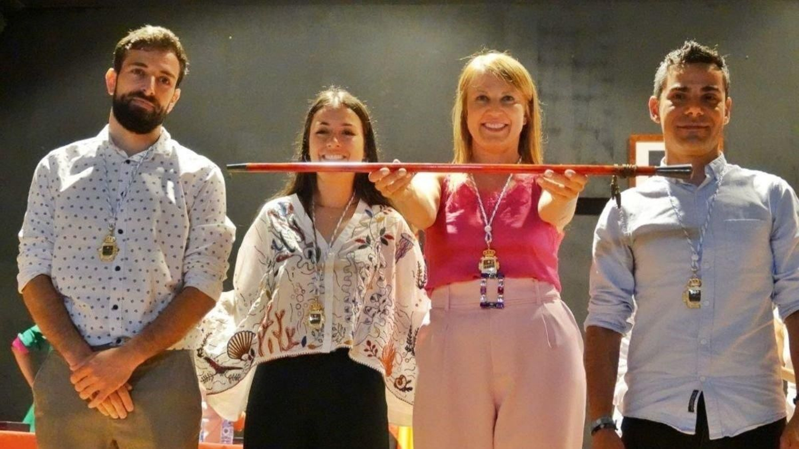 Loli Castiñeira, en su investidura hace un año, por MS y en solitario.